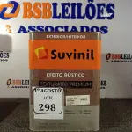 LOTE 298 - 01 LATA DE TINTA TEXTURATTO PREMIUM EFEITO RÚSTICO INTERIOR/EXTERIOR SUVINIL 25KG. (NO ESTADO) ATENÇÃO! FAZER A VISITAÇÃO ANTES DE ARREMATAR, NÃO SABEMOS SE FUNCIONA. LEILÃO NÃO TEM GARANTIA E NEM DEVOLUÇÃO, SUJEITO A POSSÍVEIS AVARIAS VISÍVEIS/OCULTAS E/OU AUSÊNCIA DE COMPONENTES.