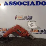 LOTE 259 - 01 FURADEIRA SCHUZ 220V. (NO ESTADO) ATENÇÃO! FAZER A VISITAÇÃO ANTES DE ARREMATAR, NÃO SABEMOS SE FUNCIONA. LEILÃO NÃO TEM GARANTIA E NEM DEVOLUÇÃO, SUJEITO A POSSÍVEIS AVARIAS VISÍVEIS/OCULTAS E/OU AUSÊNCIA DE COMPONENTES.