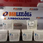LOTE 288 - 06 BALDES DE DESINFETANTE HORTIFRUTÍCOLA VERDCLOR COM 3,5KG CADA. (NO ESTADO) ATENÇÃO! FAZER A VISITAÇÃO ANTES DE ARREMATAR, NÃO SABEMOS SE FUNCIONA. LEILÃO NÃO TEM GARANTIA E NEM DEVOLUÇÃO, SUJEITO A POSSÍVEIS AVARIAS VISÍVEIS/OCULTAS E/OU AUSÊNCIA DE COMPONENTES.