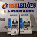 LOTE 244 - 02 CALCULADORAS COM IMPRESSORA HR-100TM-BK MARCAM CASSIO. (NO ESTADO) ATENÇÃO! FAZER A VISITAÇÃO ANTES DE ARREMATAR, NÃO SABEMOS SE FUNCIONA. LEILÃO NÃO TEM GARANTIA E NEM DEVOLUÇÃO, SUJEITO A POSSÍVEIS AVARIAS VISÍVEIS/OCULTAS E/OU AUSÊNCIA DE COMPONENTES.
