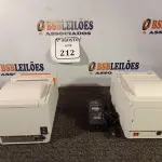 LOTE 212 - 02 IMPRESSORAS TÉRMICAS COM CARREGADOR. (NO ESTADO) ATENÇÃO! FAZER A VISITAÇÃO ANTES DE ARREMATAR, NÃO SABEMOS SE FUNCIONA. LEILÃO NÃO TEM GARANTIA E NEM DEVOLUÇÃO, SUJEITO A POSSÍVEIS AVARIAS VISÍVEIS/OCULTAS E/OU AUSÊNCIA DE COMPONENTES.