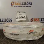 LOTE 260 - 01 ROLO DE CABO FLEXÍVEL 450/750VOLTS 1X4,00MM NA COR BRANCO. (NO ESTADO) ATENÇÃO! FAZER A VISITAÇÃO ANTES DE ARREMATAR, NÃO SABEMOS SE FUNCIONA. LEILÃO NÃO TEM GARANTIA E NEM DEVOLUÇÃO, SUJEITO A POSSÍVEIS AVARIAS VISÍVEIS/OCULTAS E/OU AUSÊNCIA DE COMPONENTES.