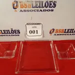 LOTE 001 - 01 BANDEJA E 02 PETISQUEIRAS/MOLHEIRA. (NO ESTADO EM QUE SE ENCONTRA) ATENÇÃO! FAZER A VISITAÇÃO ANTES DE ARREMATAR, NÃO SABEMOS SE FUNCIONA. LEILÃO NÃO TEM GARANTIA E NEM DEVOLUÇÃO, SUJEITO A POSSÍVEIS AVARIAS VISÍVEIS/OCULTAS E/OU AUSÊNCIA DE COMPONENTES.  