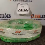 LOTE 240 - 01 ROLO DE CABO FLEXÍVEL 450/750VOLTS 1X4,00MM NA COR VERDE. (NO ESTADO) ATENÇÃO! FAZER A VISITAÇÃO ANTES DE ARREMATAR, NÃO SABEMOS SE FUNCIONA. LEILÃO NÃO TEM GARANTIA E NEM DEVOLUÇÃO, SUJEITO A POSSÍVEIS AVARIAS VISÍVEIS/OCULTAS E/OU AUSÊNCIA DE COMPONENTES.
