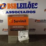 LOTE 479 - 01 LATA DE TINTA TEXTURATTO PREMIUM EFEITO RÚSTICO INTERIOR/EXTERIOR SUVINIL 25KG. (NO ESTADO) ATENÇÃO! FAZER A VISITAÇÃO ANTES DE ARREMATAR, NÃO SABEMOS SE FUNCIONA. LEILÃO NÃO TEM GARANTIA E NEM DEVOLUÇÃO, SUJEITO A POSSÍVEIS AVARIAS VISÍVEIS/OCULTAS E/OU AUSÊNCIA DE COMPONENTES.
