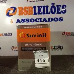 LOTE 416 - 01 LATA DE TINTA TEXTURATTO PREMIUM EFEITO RÚSTICO INTERIOR/EXTERIOR SUVINIL 25KG. (NO ESTADO) ATENÇÃO! FAZER A VISITAÇÃO ANTES DE ARREMATAR, NÃO SABEMOS SE FUNCIONA. LEILÃO NÃO TEM GARANTIA E NEM DEVOLUÇÃO, SUJEITO A POSSÍVEIS AVARIAS VISÍVEIS/OCULTAS E/OU AUSÊNCIA DE COMPONENTES.
