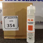 LOTE 354 - 12 SELANTES MULTIUSO DE POLIURETANO PU 40 CONTENDO 400MG CADA. (NO ESTADO) ATENÇÃO! FAZER A VISITAÇÃO ANTES DE ARREMATAR, NÃO SABEMOS SE FUNCIONA. LEILÃO NÃO TEM GARANTIA E NEM DEVOLUÇÃO, SUJEITO A POSSÍVEIS AVARIAS VISÍVEIS/OCULTAS E/OU AUSÊNCIA DE COMPONENTES.
