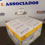 LOTE 417 - 04 CAIXA SIKA TOP 100 REVESTIMENTO IMPERMEABILIZANTE SEMI-FLEXIVEL 4KG. (NO ESTADO) ATENÇÃO! FAZER A VISITAÇÃO ANTES DE ARREMATAR, NÃO SABEMOS SE FUNCIONA. LEILÃO NÃO TEM GARANTIA E NEM DEVOLUÇÃO, SUJEITO A POSSÍVEIS AVARIAS VISÍVEIS/OCULTAS E/OU AUSÊNCIA DE COMPONENTES.