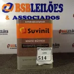 LOTE 514 - 01 LATA DE TINTA TEXTURATTO PREMIUM EFEITO RÚSTICO INTERIOR/EXTERIOR SUVINIL 25KG. (NO ESTADO) ATENÇÃO! FAZER A VISITAÇÃO ANTES DE ARREMATAR, NÃO SABEMOS SE FUNCIONA. LEILÃO NÃO TEM GARANTIA E NEM DEVOLUÇÃO, SUJEITO A POSSÍVEIS AVARIAS VISÍVEIS/OCULTAS E/OU AUSÊNCIA DE COMPONENTES.
