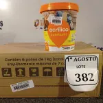 LOTE 382 - 06 REJUNTE ACRÍLICO NA COR CORDA DE 01KG CADA. (NO ESTADO) ATENÇÃO! FAZER A VISITAÇÃO ANTES DE ARREMATAR, NÃO SABEMOS SE FUNCIONA. LEILÃO NÃO TEM GARANTIA E NEM DEVOLUÇÃO, SUJEITO A POSSÍVEIS AVARIAS VISÍVEIS/OCULTAS E/OU AUSÊNCIA DE COMPONENTES.