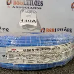 LOTE 140 - 01 ROLO DE CABO FLEXÍVEL 450/750VOLTS 1X10MM NA COR AZUL. (NO ESTADO) ATENÇÃO! FAZER A VISITAÇÃO ANTES DE ARREMATAR, NÃO SABEMOS SE FUNCIONA. LEILÃO NÃO TEM GARANTIA E NEM DEVOLUÇÃO, SUJEITO A POSSÍVEIS AVARIAS VISÍVEIS/OCULTAS E/OU AUSÊNCIA DE COMPONENTES.