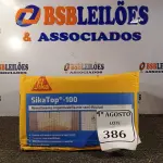 LOTE 386 - 01 CAIXA SIKA TOP 100 REVESTIMENTO IMPERMEABILIZANTE SEMI-FLEXIVEL 18KG. (NO ESTADO) ATENÇÃO! FAZER A VISITAÇÃO ANTES DE ARREMATAR, NÃO SABEMOS SE FUNCIONA. LEILÃO NÃO TEM GARANTIA E NEM DEVOLUÇÃO, SUJEITO A POSSÍVEIS AVARIAS VISÍVEIS/OCULTAS E/OU AUSÊNCIA DE COMPONENTES.