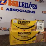 LOTE 398 - 02 CAIXAS DE VEDATOP ARGAMASSA POLIMÉRICA IMPERMEÁVEL 12KG. (NO ESTADO) ATENÇÃO! FAZER A VISITAÇÃO ANTES DE ARREMATAR, NÃO SABEMOS SE FUNCIONA. LEILÃO NÃO TEM GARANTIA E NEM DEVOLUÇÃO, SUJEITO A POSSÍVEIS AVARIAS VISÍVEIS/OCULTAS E/OU AUSÊNCIA DE COMPONENTES.