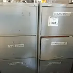 LOTE 438 - 02 ARQUIVOS DE AÇO COM 04 GAVETAS. (NO ESTADO) ATENÇÃO! FAZER A VISITAÇÃO ANTES DE ARREMATAR, NÃO SABEMOS SE FUNCIONA. LEILÃO NÃO TEM GARANTIA E NEM DEVOLUÇÃO, SUJEITO A POSSÍVEIS AVARIAS VISÍVEIS/OCULTAS E/OU AUSÊNCIA DE COMPONENTES.