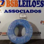 LOTE 140 - 01 ROLO DE CABO FLEXÍVEL 450/750VOLTS 1X10MM NA COR AZUL. (NO ESTADO) ATENÇÃO! FAZER A VISITAÇÃO ANTES DE ARREMATAR, NÃO SABEMOS SE FUNCIONA. LEILÃO NÃO TEM GARANTIA E NEM DEVOLUÇÃO, SUJEITO A POSSÍVEIS AVARIAS VISÍVEIS/OCULTAS E/OU AUSÊNCIA DE COMPONENTES.
