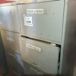 LOTE 438 - 02 ARQUIVOS DE AÇO COM 04 GAVETAS. (NO ESTADO) ATENÇÃO! FAZER A VISITAÇÃO ANTES DE ARREMATAR, NÃO SABEMOS SE FUNCIONA. LEILÃO NÃO TEM GARANTIA E NEM DEVOLUÇÃO, SUJEITO A POSSÍVEIS AVARIAS VISÍVEIS/OCULTAS E/OU AUSÊNCIA DE COMPONENTES.