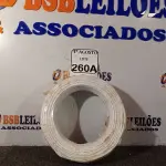 LOTE 260 - 01 ROLO DE CABO FLEXÍVEL 450/750VOLTS 1X4,00MM NA COR BRANCO. (NO ESTADO) ATENÇÃO! FAZER A VISITAÇÃO ANTES DE ARREMATAR, NÃO SABEMOS SE FUNCIONA. LEILÃO NÃO TEM GARANTIA E NEM DEVOLUÇÃO, SUJEITO A POSSÍVEIS AVARIAS VISÍVEIS/OCULTAS E/OU AUSÊNCIA DE COMPONENTES.