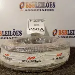 LOTE 250 - 01 ROLO DE CABO FLEXÍVEL 450/750VOLTS 1X4,00MM NA COR CINZA. (NO ESTADO) ATENÇÃO! FAZER A VISITAÇÃO ANTES DE ARREMATAR, NÃO SABEMOS SE FUNCIONA. LEILÃO NÃO TEM GARANTIA E NEM DEVOLUÇÃO, SUJEITO A POSSÍVEIS AVARIAS VISÍVEIS/OCULTAS E/OU AUSÊNCIA DE COMPONENTES.
