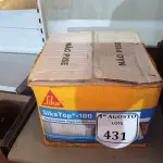 LOTE 431 - 01 CAIXA SIKA TOP 100 REVESTIMENTO IMPERMEABILIZANTE SEMI-FLEXIVEL 18KG. (NO ESTADO) ATENÇÃO! FAZER A VISITAÇÃO ANTES DE ARREMATAR, NÃO SABEMOS SE FUNCIONA. LEILÃO NÃO TEM GARANTIA E NEM DEVOLUÇÃO, SUJEITO A POSSÍVEIS AVARIAS VISÍVEIS/OCULTAS E/OU AUSÊNCIA DE COMPONENTES.
