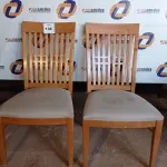 LOTE 136 - 02 CADEIRAS PÉS EM MADEIRA (CHAIR).  (NO ESTADO EM QUE SE ENCONTRA. SUJEITO A AVARIAS OCULTAS/VISÍVEIS.) BF8524L, BF8524S