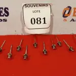 LOTE 081 - 12 ESPETOS EM PRATA PARA PETISCOS. (NO ESTADO EM QUE SE ENCONTRA) ATENÇÃO! FAZER A VISITAÇÃO ANTES DE ARREMATAR, NÃO SABEMOS SE FUNCIONA. LEILÃO NÃO TEM GARANTIA E NEM DEVOLUÇÃO, SUJEITO A POSSÍVEIS AVARIAS VISÍVEIS/OCULTAS E/OU AUSÊNCIA DE COMPONENTES.  