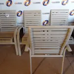 LOTE 203 - 04 CADEIRAS PARA PISCINA (CHAIR). (NO ESTADO EM QUE SE ENCONTRA. SUJEITO A AVARIAS OCULTAS/VISÍVEIS.) BH1499F, BH1499G, BH1499H, BH1499J