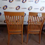 LOTE 204 - 02 CADEIRAS EM MADEIRA ESTOFADAS (CHAIR). (NO ESTADO EM QUE SE ENCONTRA. SUJEITO A AVARIAS OCULTAS/VISÍVEIS.) BF8529D, BF8530G