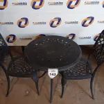 LOTE 143 - 01 MESA REDONDA E 02 CADEIRAS PARA PISCINA (DESK)(CHAIR). (NO ESTADO EM QUE SE ENCONTRA. SUJEITO A AVARIAS OCULTAS/VISÍVEIS.) AV9886E, AV9886D, AV9886G
