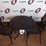 LOTE 186 - 01 MESA COM 2 CADEIRAS PARA PISCINA (TABLE, GARDEN E CHAIR). (NO ESTADO EM QUE SE ENCONTRA. SUJEITO A AVARIAS OCULTAS/VISÍVEIS.) 000065, AV9897U, AV9897S