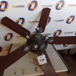 LOTE 124 - 01 VENTILADOR DE TETO COM PALETAS EM MADEIRA (1 WITH CEILING FANS). (NO ESTADO EM QUE SE ENCONTRA. SUJEITO A AVARIAS OCULTAS/VISÍVEIS.) 0000057