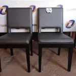 LOTE 119 - 02 CADEIRAS COM BASE EM MADEIRA (OFFICE CHAIR). (NO ESTADO EM QUE SE ENCONTRA. SUJEITO A AVARIAS OCULTAS/VISÍVEIS.) BF8478M, BF8478N