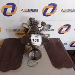 LOTE 156 - 01 VENTILADOR DE TETO COM PALETAS EM MADEIRA) (WITH CEILING FANS). (NO ESTADO EM QUE SE ENCONTRA. SUJEITO A AVARIAS OCULTAS/VISÍVEIS.)0000057
