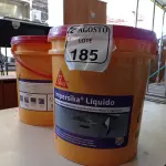 LOTE 185 - 02 BALDES DE IMPERSIKA LÍQUIDO ADITIVO PLASTIFICANTE PARA ARGAMASSA DE ASSENTAMENTO E REBOCO, 18 LITROS CADA. (NO ESTADO) ATENÇÃO! FAZER A VISITAÇÃO ANTES DE ARREMATAR, NÃO SABEMOS SE FUNCIONA. LEILÃO NÃO TEM GARANTIA E NEM DEVOLUÇÃO, SUJEITO A POSSÍVEIS AVARIAS VISÍVEIS/OCULTAS E/OU AUSÊNCIA DE COMPONENTES.F