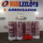 LOTE 175 - 12 LATAS DE TINNER DA MARCA ANJO DE 900ML CADA. (NO ESTADO) ATENÇÃO! FAZER A VISITAÇÃO ANTES DE ARREMATAR, NÃO SABEMOS SE FUNCIONA. LEILÃO NÃO TEM GARANTIA E NEM DEVOLUÇÃO, SUJEITO A POSSÍVEIS AVARIAS VISÍVEIS/OCULTAS E/OU AUSÊNCIA DE COMPONENTES.