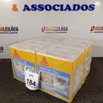 LOTE 184 - 04 CAIXAS SIKATOP-100 REVESTIMENTO IMPERMEABILIZANTE SEMI-FLEXIVEL DE 4KG CADA. (NO ESTADO) ATENÇÃO! FAZER A VISITAÇÃO ANTES DE ARREMATAR, NÃO SABEMOS SE FUNCIONA. LEILÃO NÃO TEM GARANTIA E NEM DEVOLUÇÃO, SUJEITO A POSSÍVEIS AVARIAS VISÍVEIS/OCULTAS E/OU AUSÊNCIA DE COMPONENTES.