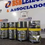 LOTE 108 - 04 ADESIVOS POLYEPOX 630G CADA.  (NO ESTADO) ATENÇÃO! FAZER A VISITAÇÃO ANTES DE ARREMATAR, NÃO SABEMOS SE FUNCIONA. LEILÃO NÃO TEM GARANTIA E NEM DEVOLUÇÃO, SUJEITO A POSSÍVEIS AVARIAS VISÍVEIS/OCULTAS E/OU AUSÊNCIA DE COMPONENTES.