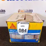 LOTE 084 - 01 SIKATOP -100 REVESTIMENTO IMPERMEABILIZANTE SEMI-FLEXIVE.L (NO ESTADO) ATENÇÃO! FAZER A VISITAÇÃO ANTES DE ARREMATAR, NÃO SABEMOS SE FUNCIONA. LEILÃO NÃO TEM GARANTIA E NEM DEVOLUÇÃO, SUJEITO A POSSÍVEIS AVARIAS VISÍVEIS/OCULTAS E/OU AUSÊNCIA DE COMPONENTES.