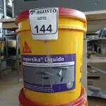 LOTE 144 - 02 BALDES DE IMPERSIKA LÍQUIDO ADITIVO PLASTIFICANTE PARA ARGAMASSA DE ASSENTAMENTO E REBOCO, 18 LITROS CADA. (NO ESTADO) ATENÇÃO! FAZER A VISITAÇÃO ANTES DE ARREMATAR, NÃO SABEMOS SE FUNCIONA. LEILÃO NÃO TEM GARANTIA E NEM DEVOLUÇÃO, SUJEITO A POSSÍVEIS AVARIAS VISÍVEIS/OCULTAS E/OU AUSÊNCIA DE COMPONENTES.