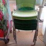 LOTE 238 - 06 CADEIRAS COM BASE DE FERRO E ACENTO E ENCOSTO EM PLÁSTICO. (NO ESTADO) ATENÇÃO! FAZER A VISITAÇÃO ANTES DE ARREMATAR, NÃO SABEMOS SE FUNCIONA. LEILÃO NÃO TEM GARANTIA E NEM DEVOLUÇÃO, SUJEITO A POSSÍVEIS AVARIAS VISÍVEIS/OCULTAS E/OU AUSÊNCIA DE COMPONENTES.