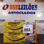 LOTE 083 - 02 VEDACIT ARGAMASSA POLIMÉRICA IMPERMEÁVEL 12KGS CADA. (NO ESTADO) ATENÇÃO! FAZER A VISITAÇÃO ANTES DE ARREMATAR, NÃO SABEMOS SE FUNCIONA. LEILÃO NÃO TEM GARANTIA E NEM DEVOLUÇÃO, SUJEITO A POSSÍVEIS AVARIAS VISÍVEIS/OCULTAS E/OU AUSÊNCIA DE COMPONENTES.