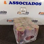 LOTE 093 - 12 LATAS DE TINNER MARCA ANJO 900ML CADA. (NO ESTADO) ATENÇÃO! FAZER A VISITAÇÃO ANTES DE ARREMATAR, NÃO SABEMOS SE FUNCIONA. LEILÃO NÃO TEM GARANTIA E NEM DEVOLUÇÃO, SUJEITO A POSSÍVEIS AVARIAS VISÍVEIS/OCULTAS E/OU AUSÊNCIA DE COMPONENTES.