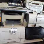LOTE 205 - 09 IMPRESSORAS MARCAS E MODELOS DIVERSOS E 01 APARELHO DE FAX. (NO ESTADO) ATENÇÃO! FAZER A VISITAÇÃO ANTES DE ARREMATAR, NÃO SABEMOS SE FUNCIONA. LEILÃO NÃO TEM GARANTIA E NEM DEVOLUÇÃO, SUJEITO A POSSÍVEIS AVARIAS VISÍVEIS/OCULTAS E/OU AUSÊNCIA DE COMPONENTES.