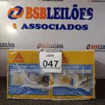 LOTE 047 - 04 CAIXAS SIKATOP-100 REVESTIMENTO IMPERMEABILIZANTE SEMI-FLEXIVEL DE 4KG CADA. (NO ESTADO) ATENÇÃO! FAZER A VISITAÇÃO ANTES DE ARREMATAR, NÃO SABEMOS SE FUNCIONA. LEILÃO NÃO TEM GARANTIA E NEM DEVOLUÇÃO, SUJEITO A POSSÍVEIS AVARIAS VISÍVEIS/OCULTAS E/OU AUSÊNCIA DE COMPONENTES.
