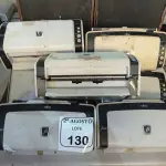 LOTE 130 - 09 SCANNERS MARCA FUGITSU. (NO ESTADO) ATENÇÃO! FAZER A VISITAÇÃO ANTES DE ARREMATAR, NÃO SABEMOS SE FUNCIONA. LEILÃO NÃO TEM GARANTIA E NEM DEVOLUÇÃO, SUJEITO A POSSÍVEIS AVARIAS VISÍVEIS/OCULTAS E/OU AUSÊNCIA DE COMPONENTES.