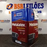 LOTE 169 - 01 LATA DE TINTA METALATEX ACETINADO DE 16 LITROS DE COR GELO BRANCO NEVE. (NO ESTADO) ATENÇÃO! FAZER A VISITAÇÃO ANTES DE ARREMATAR, NÃO SABEMOS SE FUNCIONA. LEILÃO NÃO TEM GARANTIA E NEM DEVOLUÇÃO, SUJEITO A POSSÍVEIS AVARIAS VISÍVEIS/OCULTAS E/OU AUSÊNCIA DE COMPONENTES.