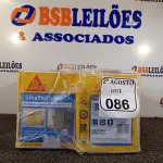 LOTE 086 - 04 CAIXAS SIKATOP-100 REVESTIMENTO IMPERMEABILIZANTE SEMI-FLEXIVEL DE 4KG CADA. (NO ESTADO) ATENÇÃO! FAZER A VISITAÇÃO ANTES DE ARREMATAR, NÃO SABEMOS SE FUNCIONA. LEILÃO NÃO TEM GARANTIA E NEM DEVOLUÇÃO, SUJEITO A POSSÍVEIS AVARIAS VISÍVEIS/OCULTAS E/OU AUSÊNCIA DE COMPONENTES.