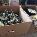 LOTE 202 - 01 LOTE COM VÁRIOS LEITORES DE CÓDIGOS DE BARRAS E APARELHOS DE TELEFONE DIVERSOS. (NO ESTADO) ATENÇÃO! FAZER A VISITAÇÃO ANTES DE ARREMATAR, NÃO SABEMOS SE FUNCIONA. LEILÃO NÃO TEM GARANTIA E NEM DEVOLUÇÃO, SUJEITO A POSSÍVEIS AVARIAS VISÍVEIS/OCULTAS E/OU AUSÊNCIA DE COMPONENTES.