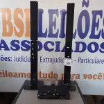 LOTE 151 - 02 CAIXAS DE SOM TIPO TORRE MARCA LG E 02 APARELHOS DE DVD MARCA LG. (NO ESTADO) ATENÇÃO! FAZER A VISITAÇÃO ANTES DE ARREMATAR, NÃO SABEMOS SE FUNCIONA. LEILÃO NÃO TEM GARANTIA E NEM DEVOLUÇÃO, SUJEITO A POSSÍVEIS AVARIAS VISÍVEIS/OCULTAS E/OU AUSÊNCIA DE COMPONENTES.