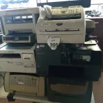 LOTE 205 - 09 IMPRESSORAS MARCAS E MODELOS DIVERSOS E 01 APARELHO DE FAX. (NO ESTADO) ATENÇÃO! FAZER A VISITAÇÃO ANTES DE ARREMATAR, NÃO SABEMOS SE FUNCIONA. LEILÃO NÃO TEM GARANTIA E NEM DEVOLUÇÃO, SUJEITO A POSSÍVEIS AVARIAS VISÍVEIS/OCULTAS E/OU AUSÊNCIA DE COMPONENTES.