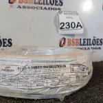LOTE 230 - 01 ROLO DE FIO FLEXÍVEL 1X4,00MM NA COR BRANCO. (NO ESTADO) ATENÇÃO! FAZER A VISITAÇÃO ANTES DE ARREMATAR, NÃO SABEMOS SE FUNCIONA. LEILÃO NÃO TEM GARANTIA E NEM DEVOLUÇÃO, SUJEITO A POSSÍVEIS AVARIAS VISÍVEIS/OCULTAS E/OU AUSÊNCIA DE COMPONENTES.